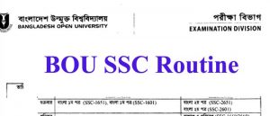 BOU SSC Routine 2021 - Bangladesh Open University