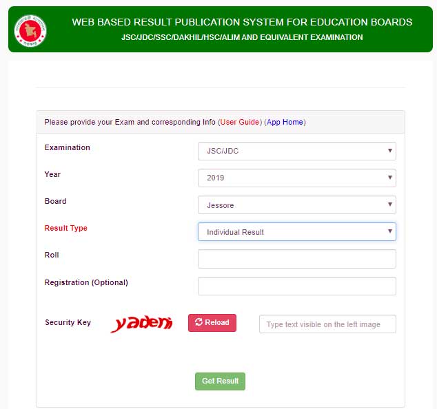 Jessore Board JSC Result 2019