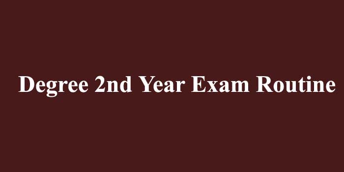 Degree 2nd Year Routine 2022(রুটিন প্রকাশিত) PDF