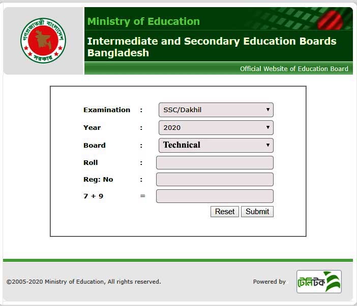 BTEB SSC Result 2021