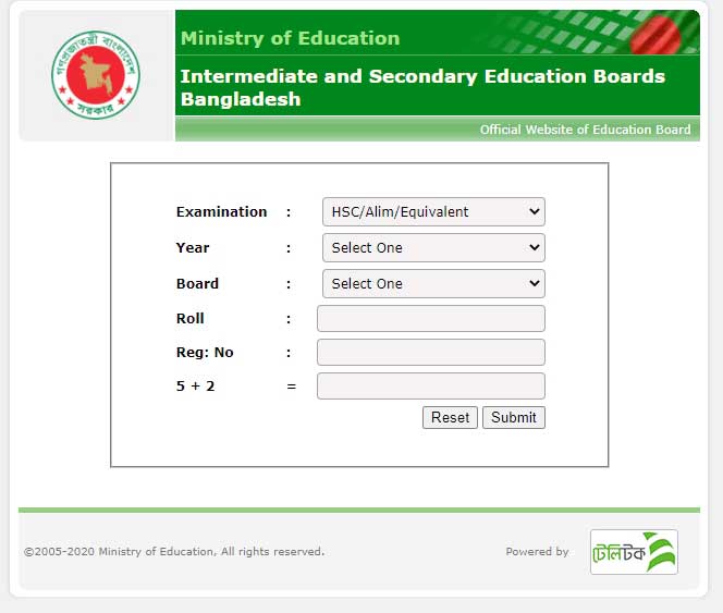 HSC Result 2022 Rajshahi Board