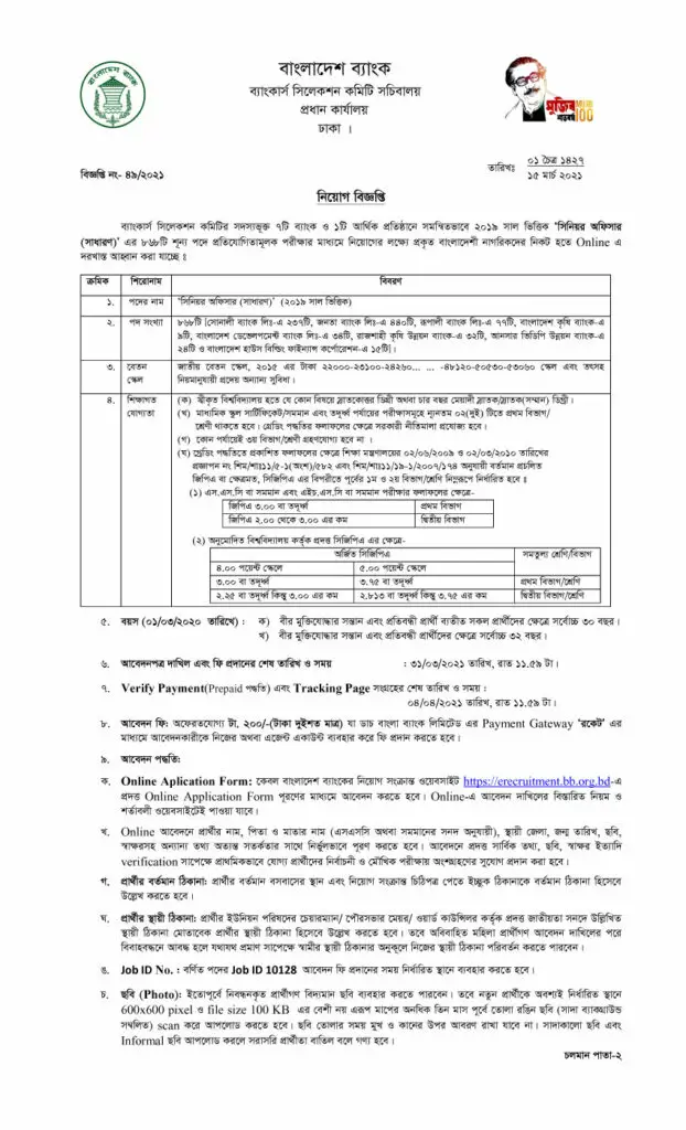 8 Bank Job Circular 2021