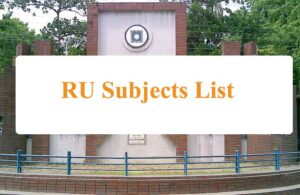 Rajshahi University Subject list