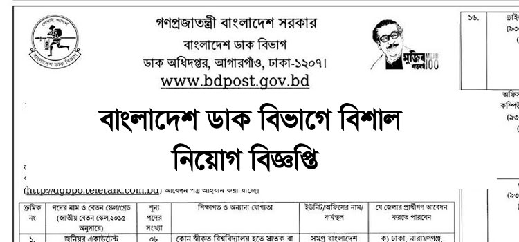 Bangladesh Post Office BPO Job Circular 2021 – DGBPO.Teletalk.com.bd