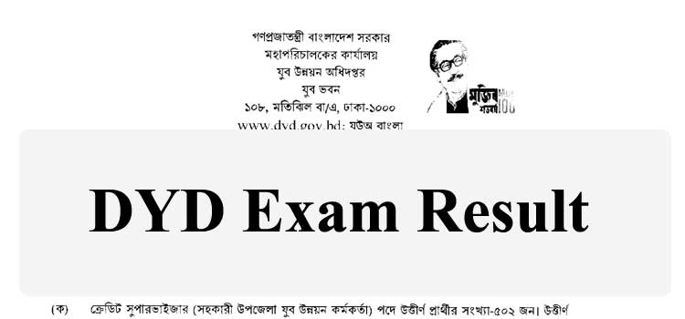 DYD Exam Result 2021 – Credit Supervisor & Computer Operator