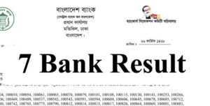 7 Bank Exam Result 2021