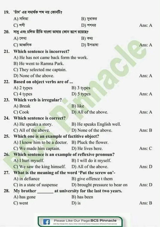 BBS Question Solution 2021