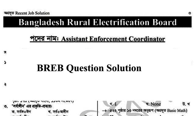 BREB Question Solution 2021 – Enforcement Coordinator