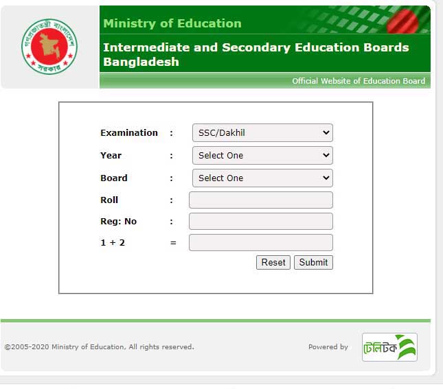 Dakhil Result 2021