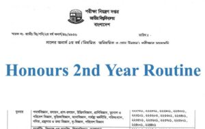 Honours 2nd Year Routine 2021