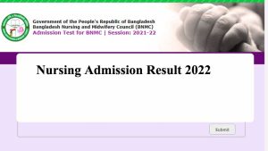 Nursing Admission Result 2022