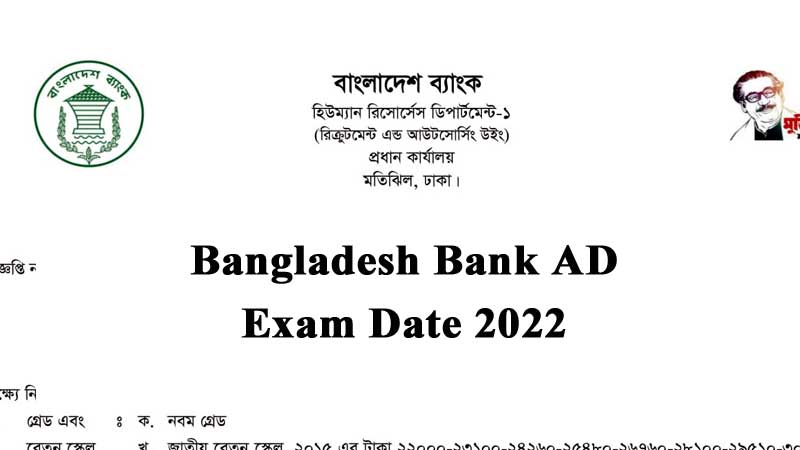 Bangladesh Bank AD Exam Date 2022(প্রকাশিত), Admit Card & Seat Plan